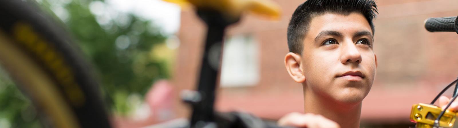 Boy with Bike